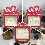 Pack 3 Christmas 2 - Paper Cut Gift Light Box File - Cricut File - 21x16cm - LightBoxGoodMan - LightboxGoodman