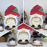 Pack 3 Christmas 2 - Paper Cut Gnome Light Box File - Cricut File - 10x7 inches - LightBoxGoodMan - LightboxGoodman