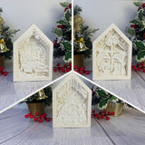 Pack 3 Christmas 2 - Paper Cut House Light Box File - Cricut File - 13x19 Inches - LightBoxGoodMan - LightboxGoodman
