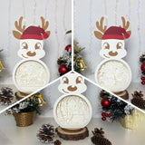 Pack 3 Christmas 2 - Paper Cut Reindeer Light Box File - Cricut File - 29x14,6cm - LightBoxGoodMan - LightboxGoodman
