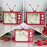 Pack 3 Christmas 2 - Paper Cut Television Light Box File - Cricut File - 8x7 inches - LightBoxGoodMan - LightboxGoodman
