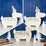 Pack 3 Christmas 2 - Reindeer Pop-up File - Cricut File - LightBoxGoodMan - LightboxGoodman