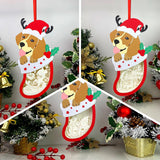 Pack 3 Christmas 3 - Paper Cut Pet Light Box File - Xmas Dog Motif - Cricut File - 11x6 Inches - LightBoxGoodMan - LightboxGoodman
