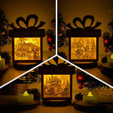 Pack 3 Christmas 4 - Paper Cut Gift Light Box File - Cricut File - 21x16cm - LightBoxGoodMan - LightboxGoodman