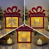 Pack 3 Christmas 5 - Paper Cut Gift Light Box File - Cricut File - 21x16cm - LightBoxGoodMan