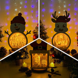Pack 3 Christmas Mix 1 - Paper Cut Mix Light Box File - Cricut File - LightBoxGoodMan - LightboxGoodman