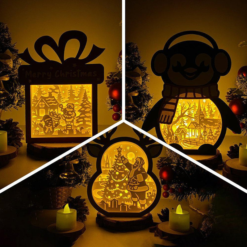 Pack 3 Christmas Mix 14 - Paper Cut Mix Light Box File - Cricut File - LightBoxGoodMan - LightboxGoodman