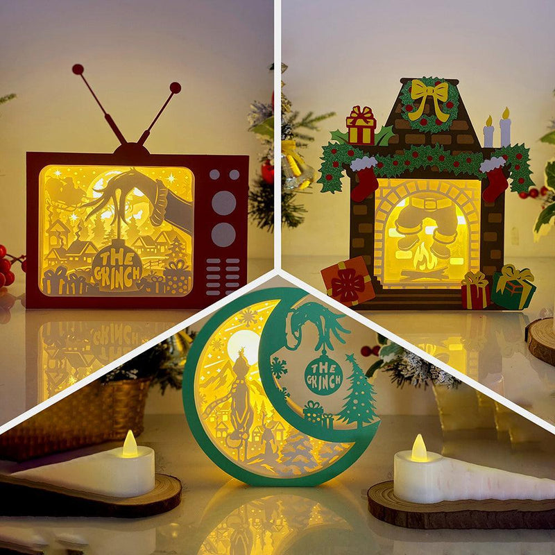 Pack 3 Christmas Mix 26 - Paper Cut Mix Light Box File - Cricut File - LightBoxGoodMan - LightboxGoodman