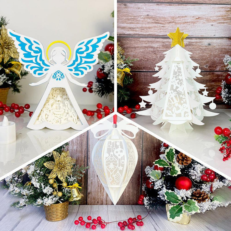 Pack 3 Christmas Mix 36 - 3D Lantern Mix Light Box File - Cricut File - LightBoxGoodMan - LightboxGoodman