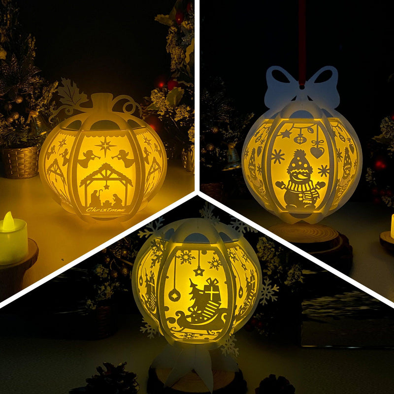 Pack 3 Christmas Mix 5 - Mix Lantern File - Cricut File - LightBoxGoodMan - LightboxGoodman