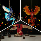 Pack 3 Different Aerial Creatures 4 - 3D Animal-shaped Lantern File - Cricut File - LightBoxGoodMan