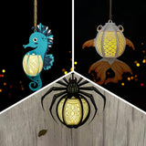 Pack 3 Different Aquatic Creatures 4 - 3D Animal-shaped Lantern File - Cricut File - LightBoxGoodMan - LightboxGoodman