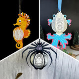 Pack 3 Different Aquatic Creatures 6 - 3D Animal-shaped Lantern File - Cricut File - LightBoxGoodMan - LightboxGoodman