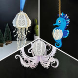 Pack 3 Different Aquatic Creatures 7 - 3D Animal-shaped Lantern File - Cricut File - LightBoxGoodMan - LightboxGoodman