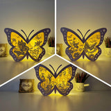 Pack 3 Fairy Night -  Butterfly Papercut Lightbox File - 6.6x9.2