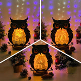 Pack 3 Halloween 1 - Paper Cut Owl Light Box File - Cricut File - 25x20 cm - LightBoxGoodMan