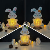 Pack 3 Happy Easter - Easter Bunny 3D Lantern File - 7.7x11.2