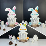 Pack 3 Happy Easter - Easter Bunny 3D Lantern File - Cricut File - 7.7x11.2" - LightBoxGoodMan - LightboxGoodman