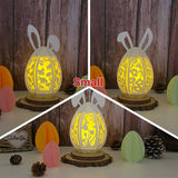 Pack 3 Happy Easter - Easter Bunny Egg 3D Lantern File - Cricut File - 7.3x3.8
