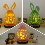 Pack 3 Happy Easter - Easter Bunny Egg 3D Lantern File - Cricut File - LightBoxGoodMan