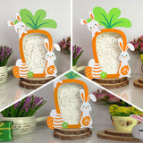 Pack 3 Happy Easter - Paper Cut Carrot Light Box File - Cricut File - 10x7.2 Inches - LightBoxGoodMan - LightboxGoodman