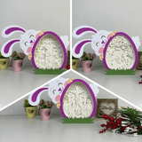 Pack 3 Happy Easter - Rabbit Easter Egg Papercut Lightbox File - Cricut File - 9.8x7 Inches - LightBoxGoodMan - LightboxGoodman