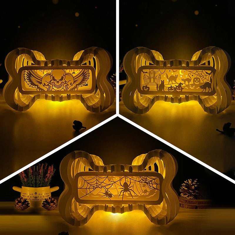 Pack 3 Happy Halloween 1 - Bone Pop-Up File - Cricut File - LightBoxGoodMan - LightboxGoodman