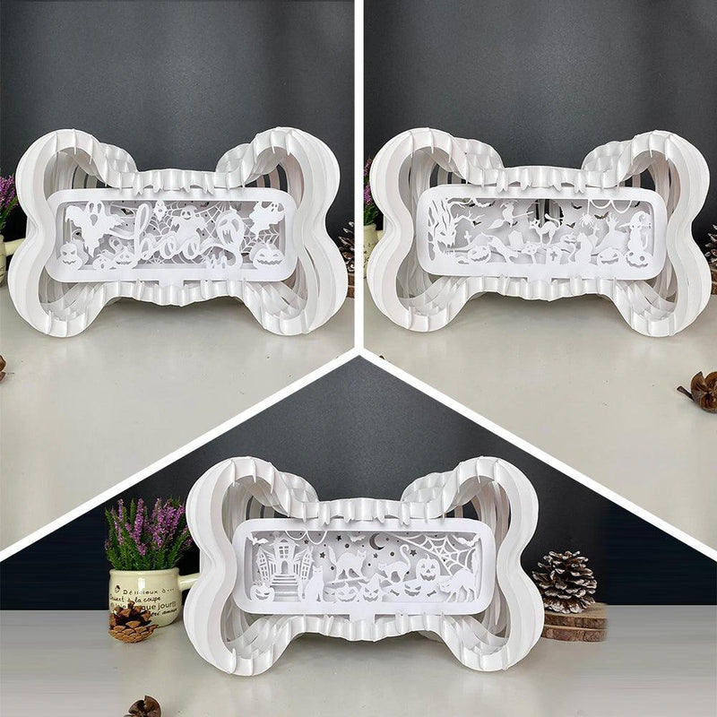 Pack 3 Happy Halloween 2 - Bone Pop-Up File - Cricut File - LightBoxGoodMan - LightboxGoodman