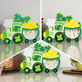 Pack 3 Happy St.Patrick's Day - St. Patrick's Train Papercut Lightbox File - 10x7,8" - Cricut File - LightBoxGoodMan - LightboxGoodman