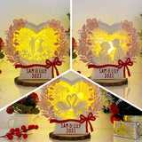 Pack 3 Love Anniversary 2 - Personalized Heart Papercut Lightbox File - 7x7,6