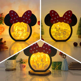 Pack 3 Love In Disneyland - Paper Cut Minnie Mouse Light Box File - Cricut File - 7x7,3 Inches - LightBoxGoodMan