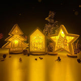 Pack 3 Merry Christmas 2 - Paper Cut Light Box File - Cricut File - LightBoxGoodMan - LightboxGoodman