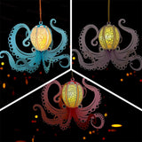 Pack 3 Naughty Octopus - 3D Octopus Lantern File - 8.2x10.7" - Cricut File - LightBoxGoodMan - LightboxGoodman