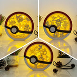 Pack 3 Pokemon - Pokemon Papercut Lightbox File - 6x6