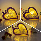 Pack 3 Valentine 2 - Love Heart Papercut Lightbox File - 5,6x7,5
