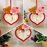 Pack 3 Valentine - 3D Bear Couple Heart Lantern File - Cricut File - LightBoxGoodMan - LightboxGoodman