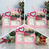 Pack 3 Valentine - Love Photo Frame Papercut Lightbox File - 7,6x8,1" - Cricut File - LightBoxGoodMan - LightboxGoodman
