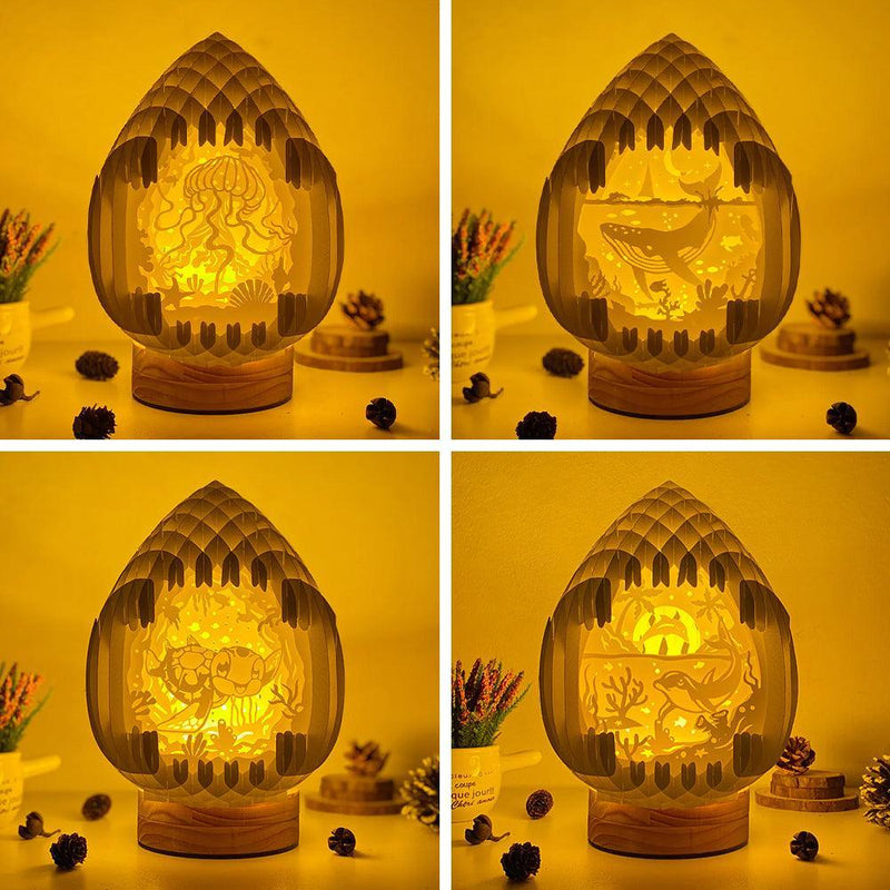 Pack 4 Animal - 3D Pop-up Light Box Droplet File - Cricut File - LightBoxGoodMan - LightboxGoodman