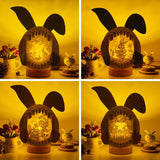 Pack 4 Easter 1 - Easter Bunny 3D Pop-up File - Cricut File - 12.6x7.5" - LightBoxGoodMan - LightboxGoodman