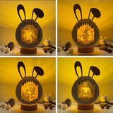Pack 4 Easter 1 - Easter Rabbit 3D Pop-up File - Cricut File - 12.9x7.45