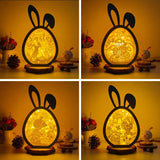 Pack 4 Easter 1 - Paper Cut Bunny Light Box File - Cricut File - 6.4x10.9 Inches - LightBoxGoodMan - LightboxGoodman