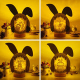 Pack 4 Easter 2 - Easter Bunny 3D Pop-up File - Cricut File - 12.6x7.5" - LightBoxGoodMan - LightboxGoodman