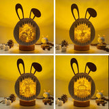 Pack 4 Easter 2 - Easter Rabbit 3D Pop-up File - Cricut File - 12.9x7.45