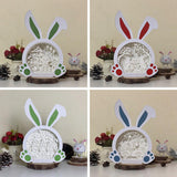 Pack 4 Easter 2 - Paper Cut Bunny Light Box File - Cricut File - 10,2x7,3 Inches - LightBoxGoodMan - LightboxGoodman