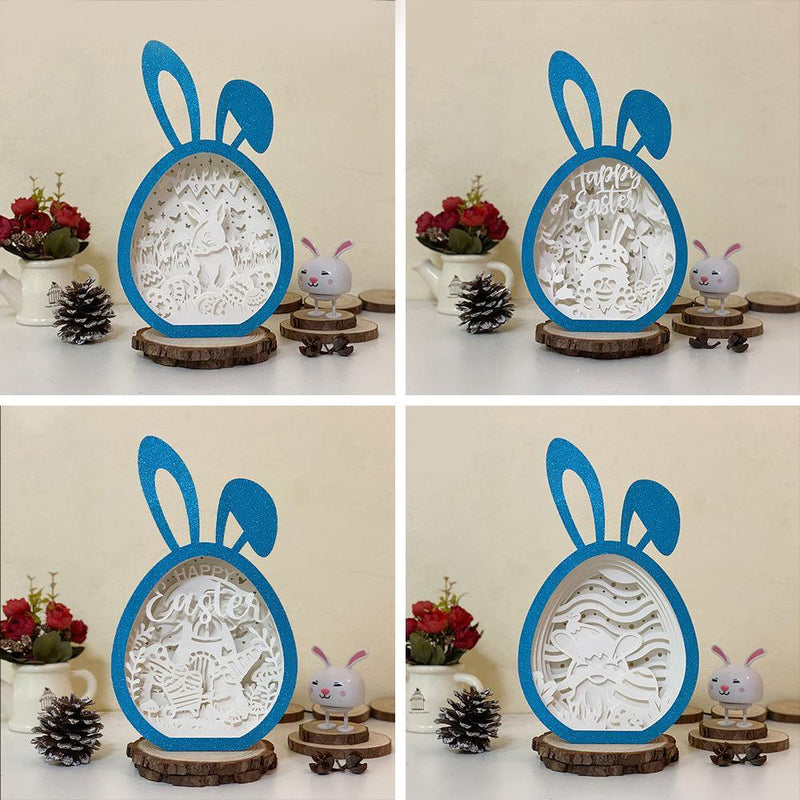 Pack 4 Easter 3 - Paper Cut Bunny Light Box File - Cricut File - 6.4x10.9 Inches - LightBoxGoodMan - LightboxGoodman
