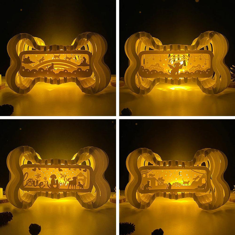 Pack 4 Pet Lover - Bone Pop-Up File - Cricut File - LightBoxGoodMan - LightboxGoodman