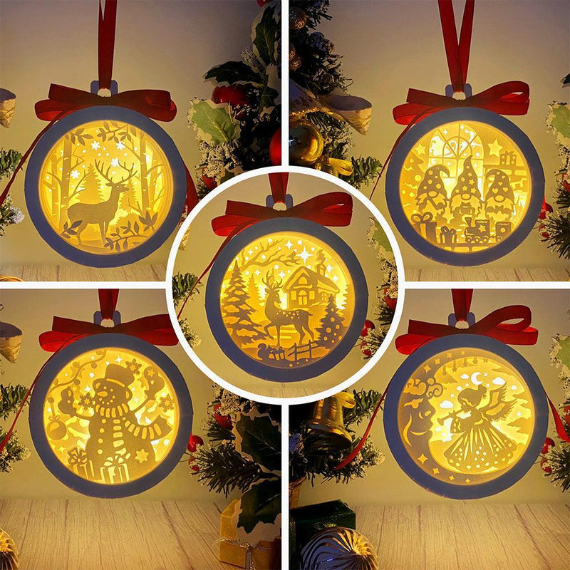 Pack 5 Christmas 1 - 3D Ornament Lantern File - Cricut File - LightBoxGoodMan - LightboxGoodman