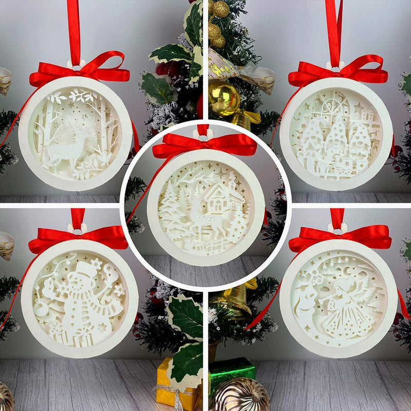 Pack 5 Christmas 1 - 3D Ornament Lantern File - Cricut File - LightBoxGoodMan - LightboxGoodman