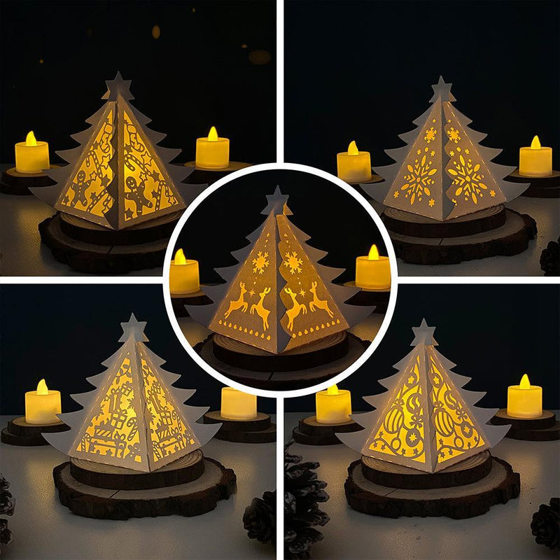 Pack 5 Christmas 1 - Pine Lantern File - Cricut File - LightBoxGoodMan - LightboxGoodman