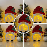 Pack 5 Christmas 2 - Paper Cut Gnome Light Box File - Cricut File - 10x7 inches - LightBoxGoodMan